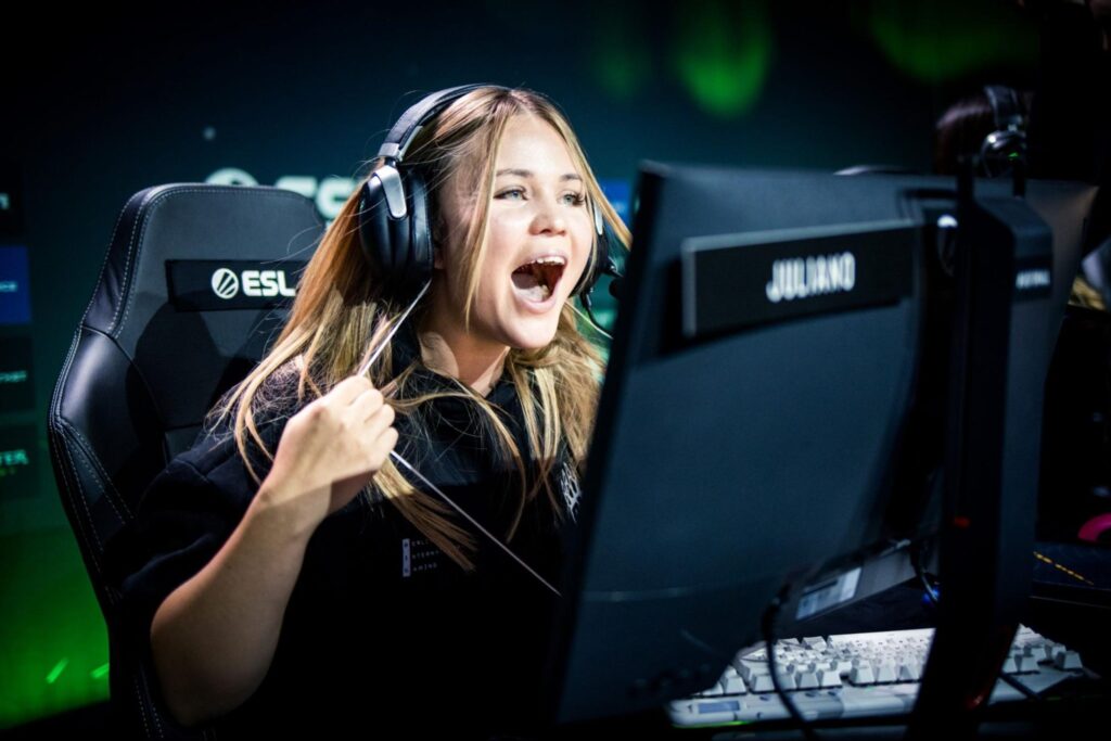 Julia juliano Kiran celebrating win during Counter-Strike Global Offensive esports match