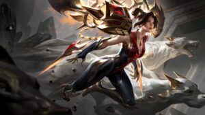 Kayle soars with radiant wings in League of Legends Worlds 2025 artwork