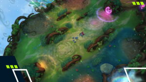 The compact Bandlewood battlefield used in League of Legends Brawl mode