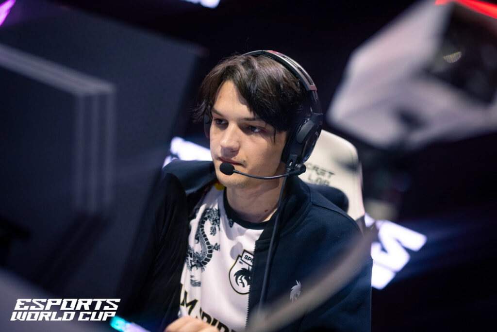 Miroslaw Mira Kolpakov concentrating during a match at the Esports World Cup