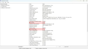 Windows System Information showing Secure Boot enabled for Battlefield 6 requirements