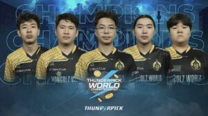 The MongolZ team after winning Thunderpick World Championship