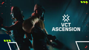 Promotional image featuring agents from VALORANT for the VCT Ascension tournament