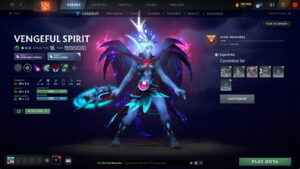 Hero loadout screen of Vengeful Spirit in Dota 2