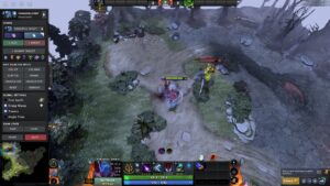 Vengeful Spirit dueling Venomancer in the Dota 2 demo mode