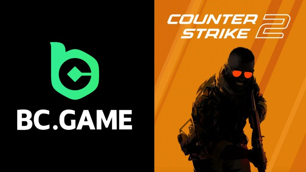 side by side image of BC.Game logo with Counter-Strike 2 cover