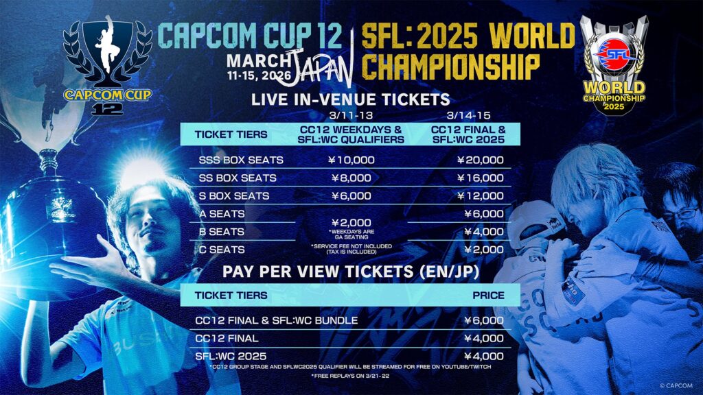 Capcom Cup 2026 PPV prices