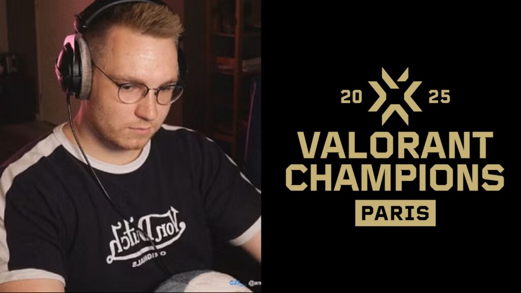 side by side image of ohnepixel and valorant champions 2025 logo on a black background