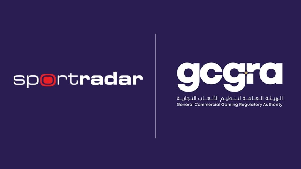 Sportradar and gcgra logos on purple background