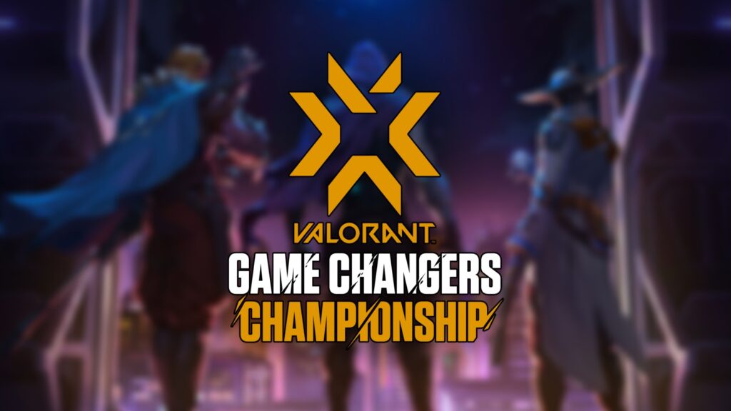 Valorant game Changers Championship logo with Valorant Episode 8 trailer background