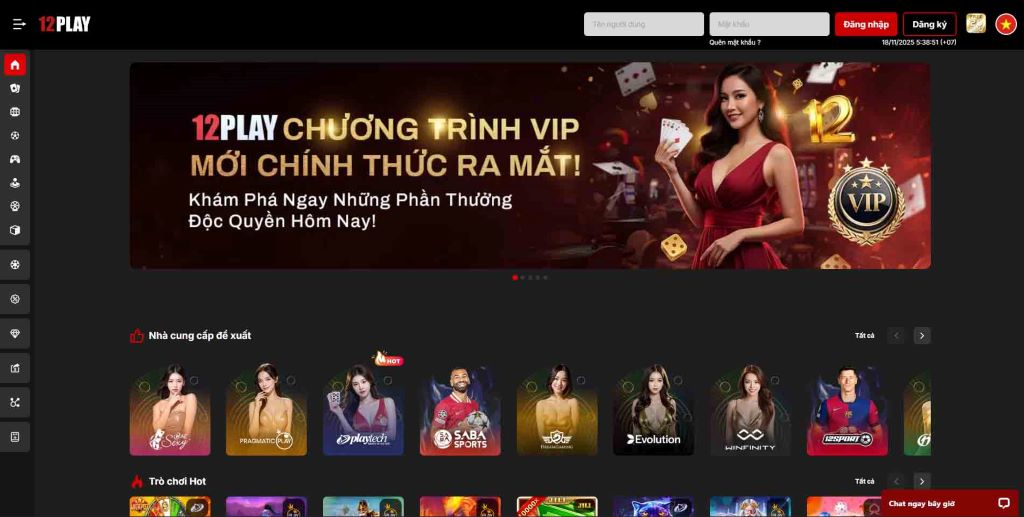12Play - Website đem đến trải nghiệm giải trí cá cược hấp dẫn