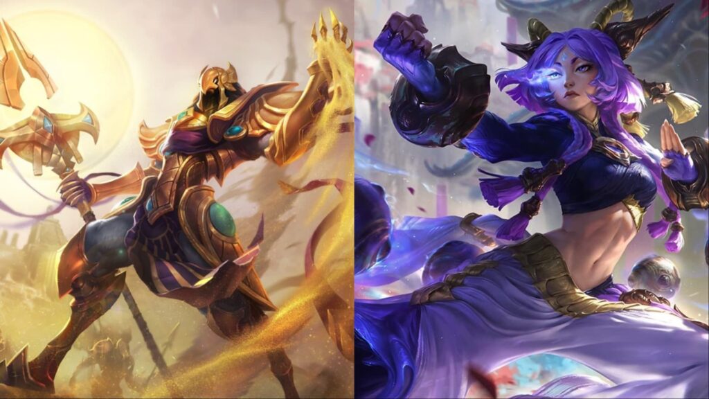 Azir and Yunara, two highly banned champions from League of Legends Worlds 2025