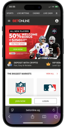 BetOnline esoccer betting site homepage