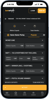 BetWhale Valorant Match Betting