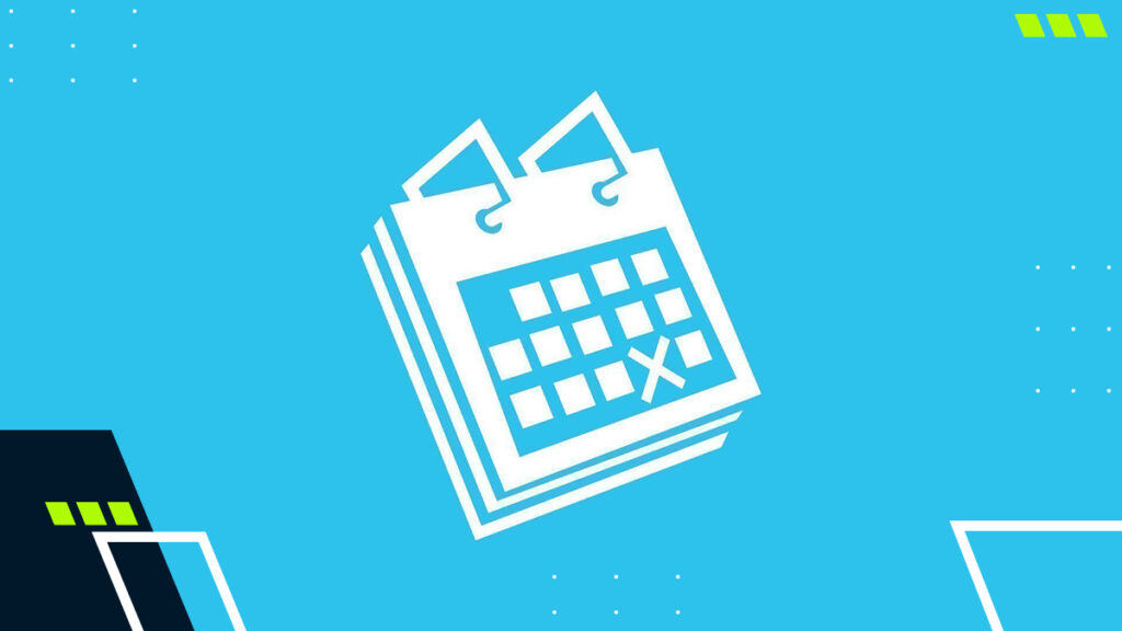 Simple calendar icon representing Fortnite server downtime dates