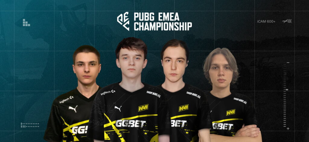 NAVI players posing ahead of the PUBG EMEA Championship in PUBG esports