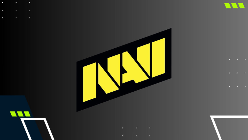The official NAVI esports logo on a dark gradient background