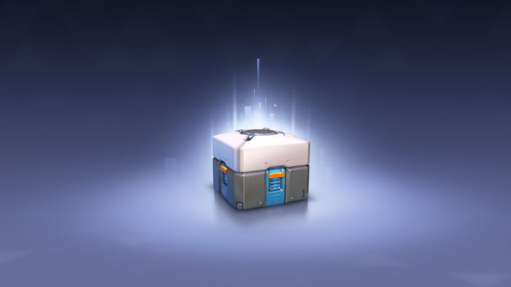 A glowing loot box from Overwatch 2