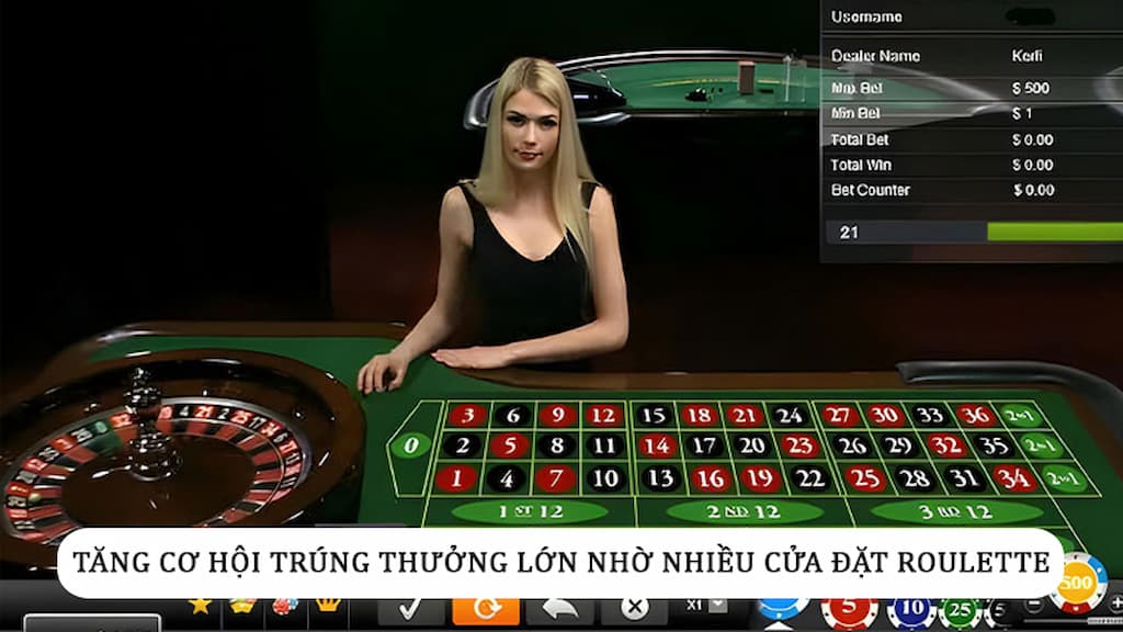 Tăng cơ hội trúng thưởng lớn nhờ nhiều cửa đặt Roulette