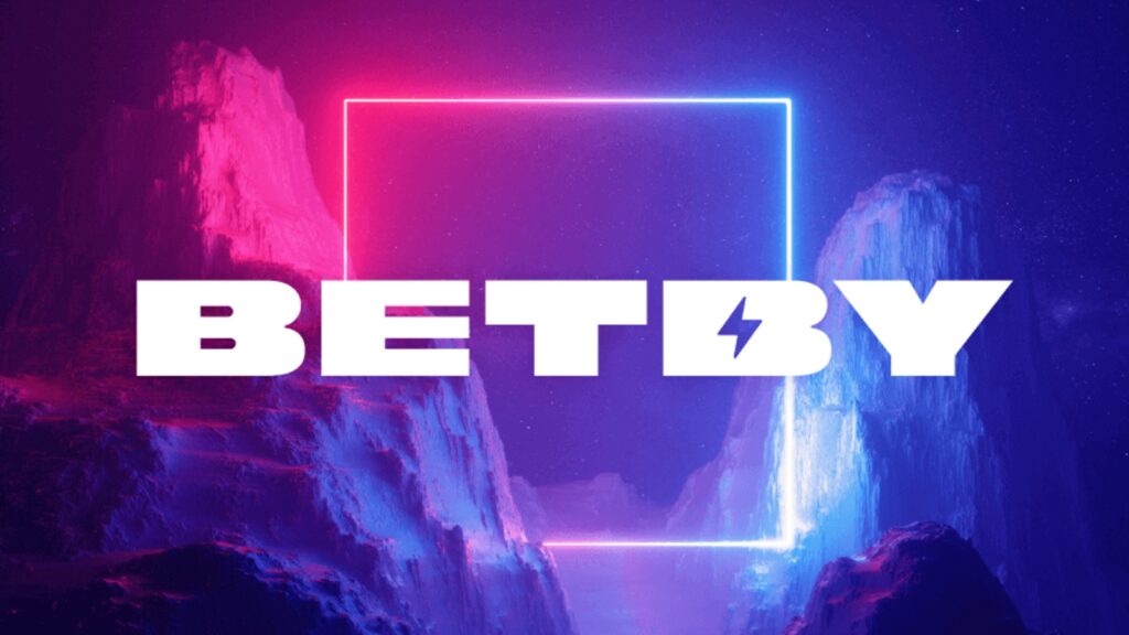 betby logo on psychedelic style background