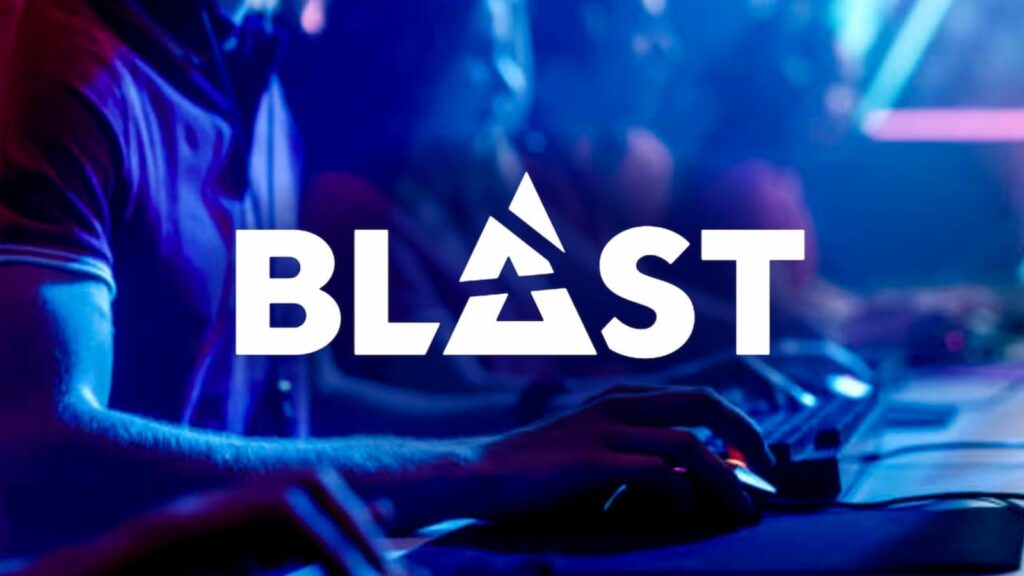 BLAST logo on background of people gaming