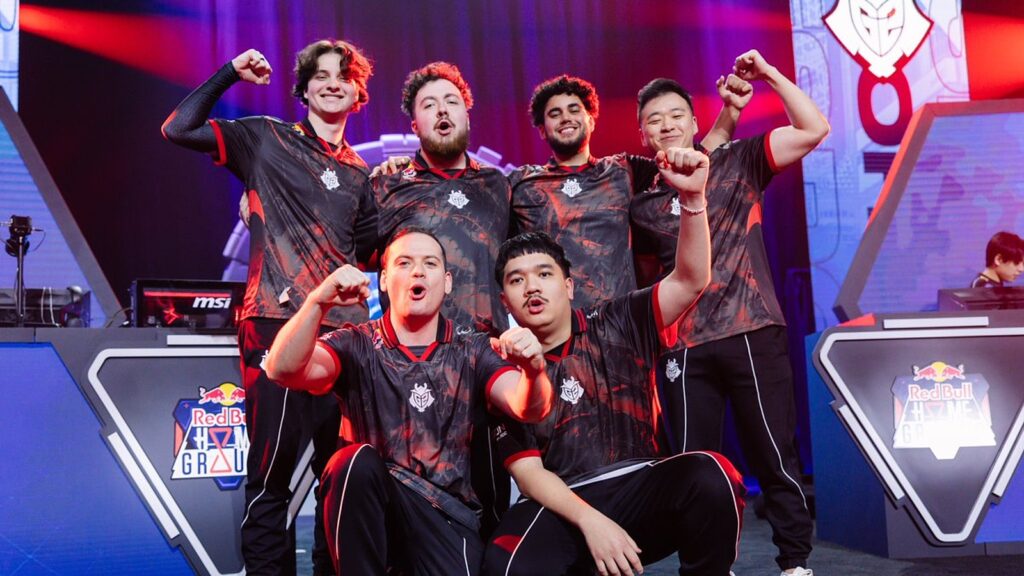 G2 celebrate at Red Bull Home Ground Valorant tournament in New York