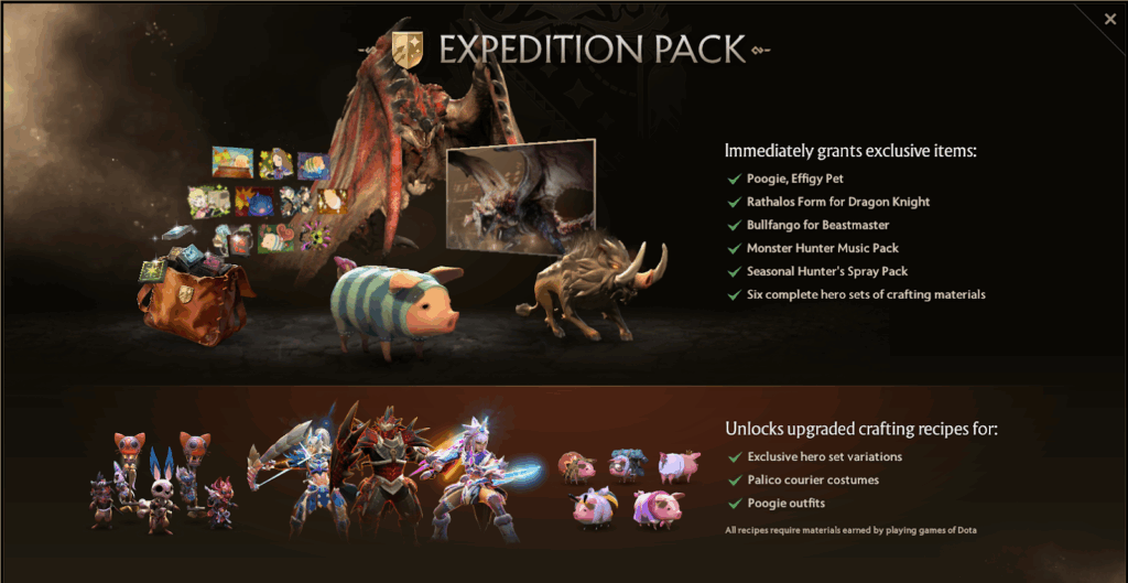 dota 2 monster hunter expedition pack