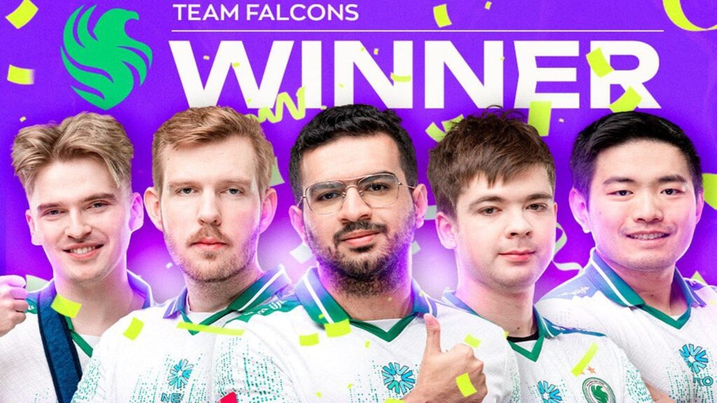 Team Falcons Dota 2 FISSURE Playground 2 winners graphic