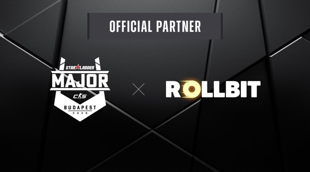 StarLadder Budapest Major x Rollbit sponsorship announcement graphic