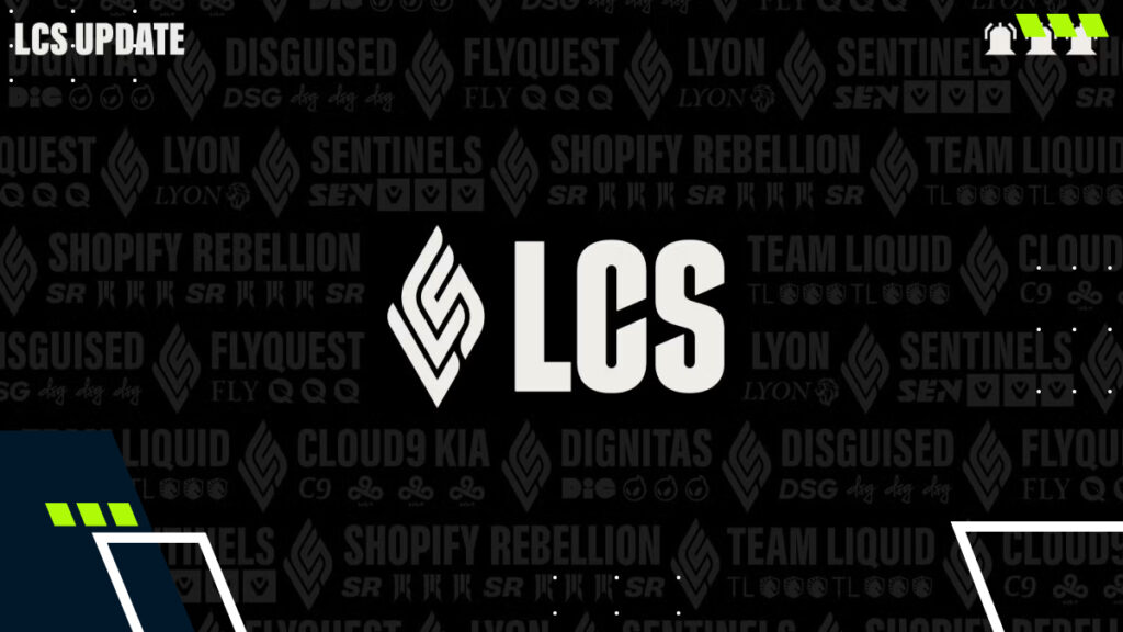 The LCS 2026 Lock In graphic highlights league teams and branding