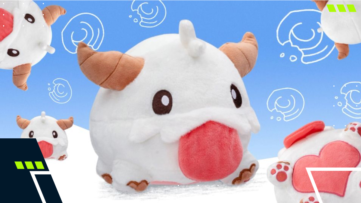 Cute Poro plush toy inspired by the iconic creature from League of Legends