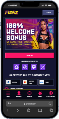 Dogecoin Casinos - Casino Punkz Homepage