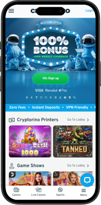 Cryptorino VPN Friendly Online Casino