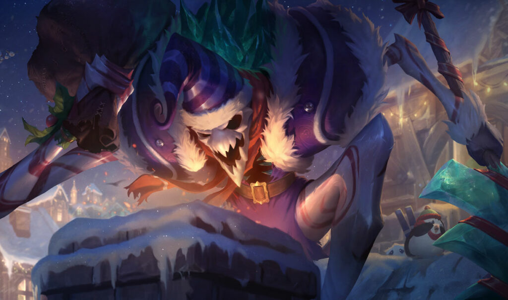 Dark Candy Fiddlesticks brings a creepy Christmas twist to League of Legends with candy-themed horror visuals