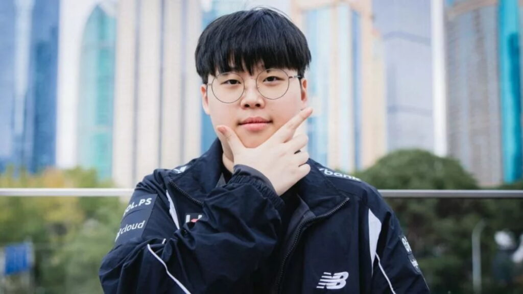 Professional League of Legends support player posing during an official photoshoot