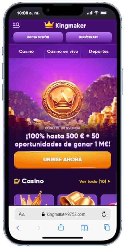 Kingmaker, entre los 20 mejores casinos online desde su concepción