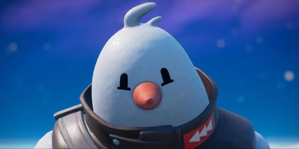 Snowmando character close-up showing the snowman commando design in Fortnite