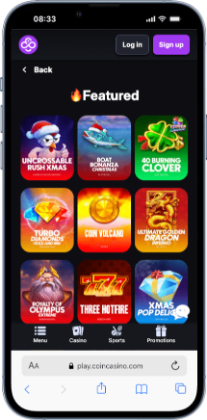 CoinCasino Provably Fair Game selection