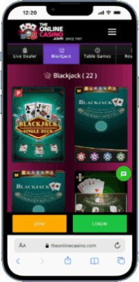 TheOnline Casino blackjack Vegas page