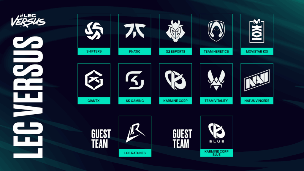 All LEC Versus Teams graphic