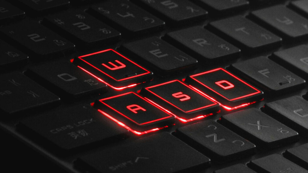 WASD highlighted on computer keyboard