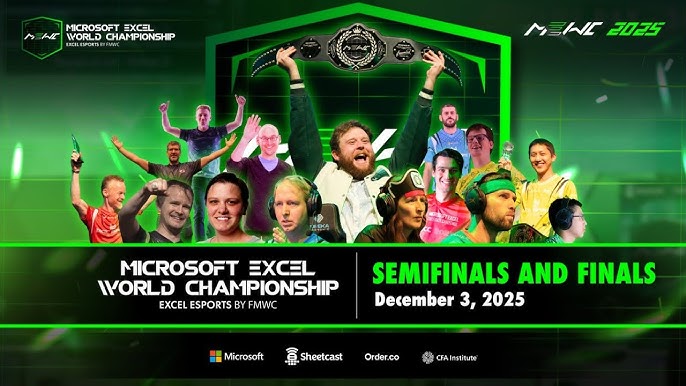 Microsoft Excel World Championship 2025 finals poster