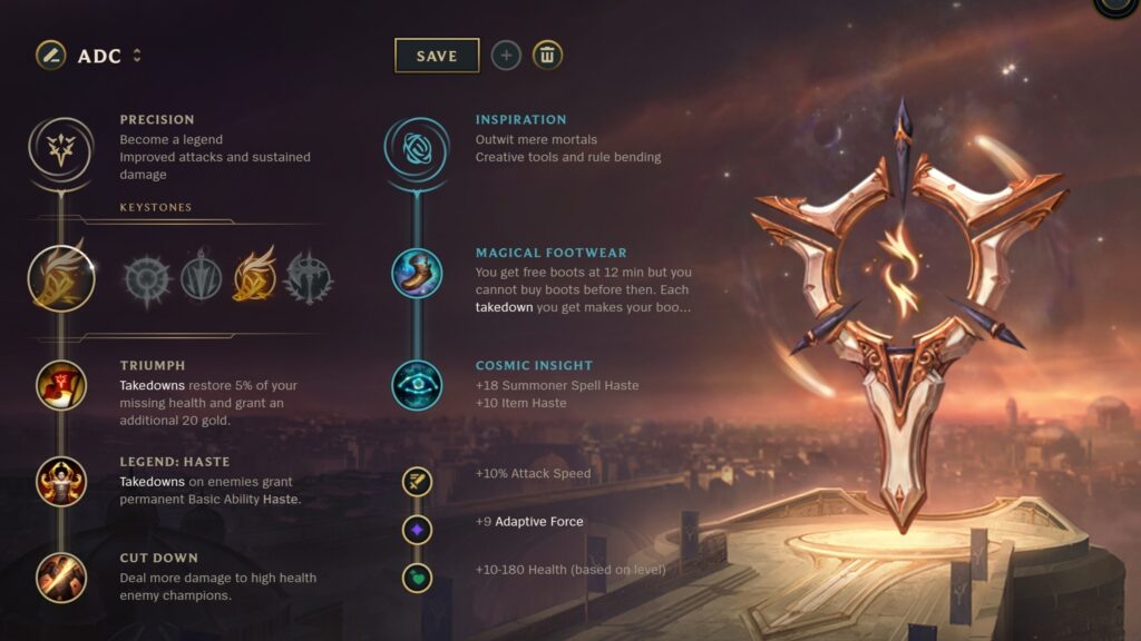 Rune Page in League of Legends