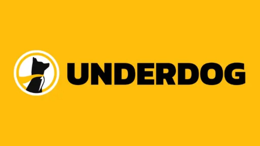 Underdog fantasy logo on yellow background