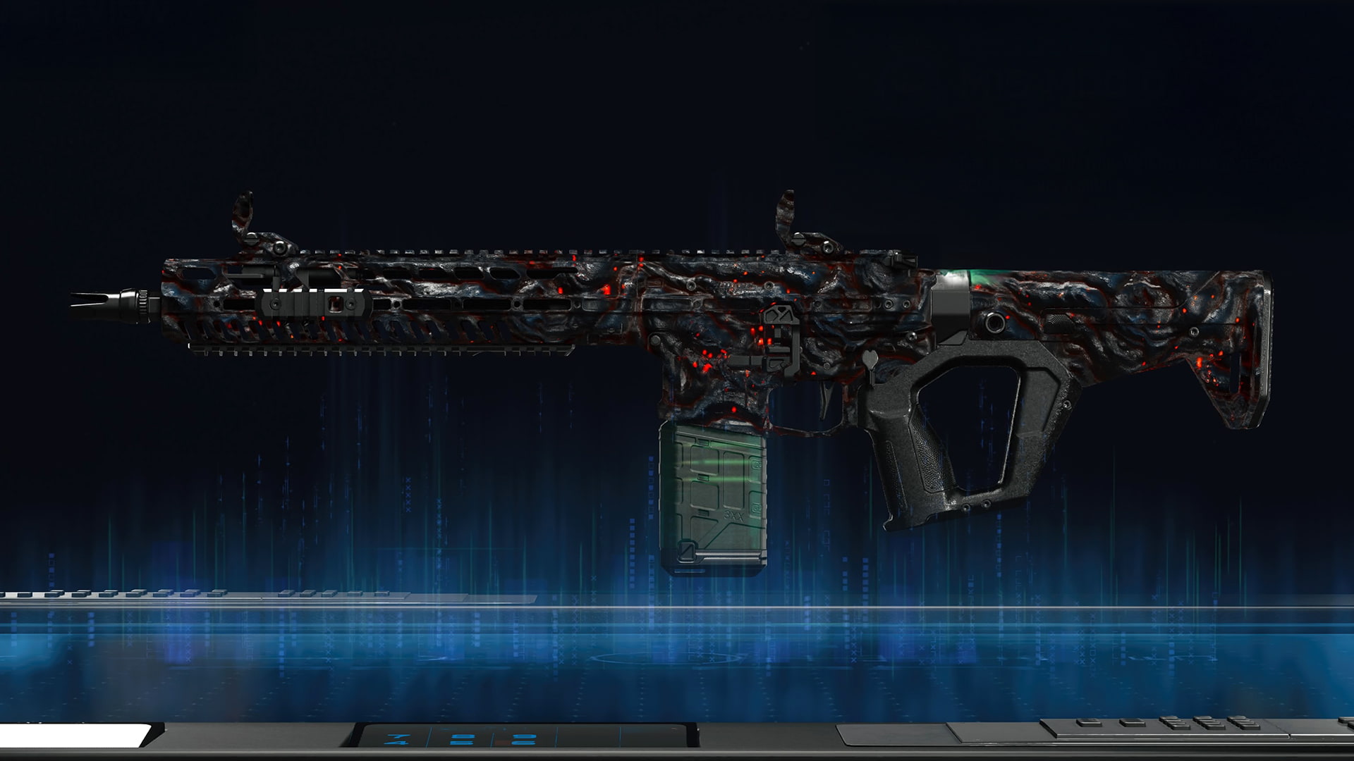The image shows the M15 Mod 0 assault rifle, also known as the Kilo 141, with Apocalypse camouflage