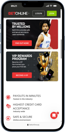 BetOnline Rocket League betting site screenshot