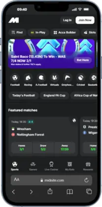 Betting Sites Not on GamStop Midnite 1