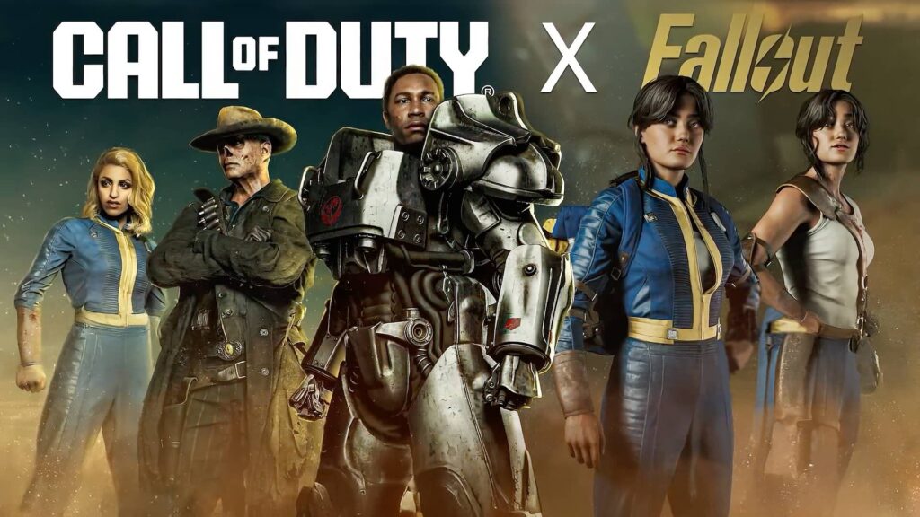 Call of Duty x Fallout artwork with Vault Dwellers, Power Armor