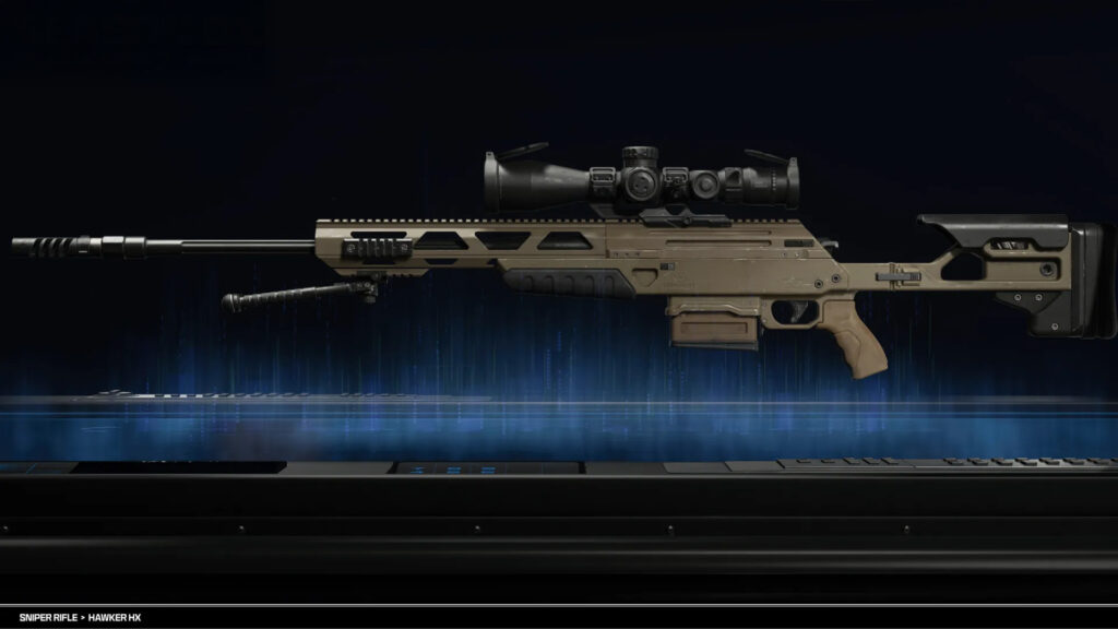 Hawker HX sniper rifle featured in the Call of Duty x Fallout event for Black Ops 7 and Warzone