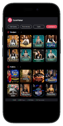 CoinPoker - one of the best online casinos like Spin Palace